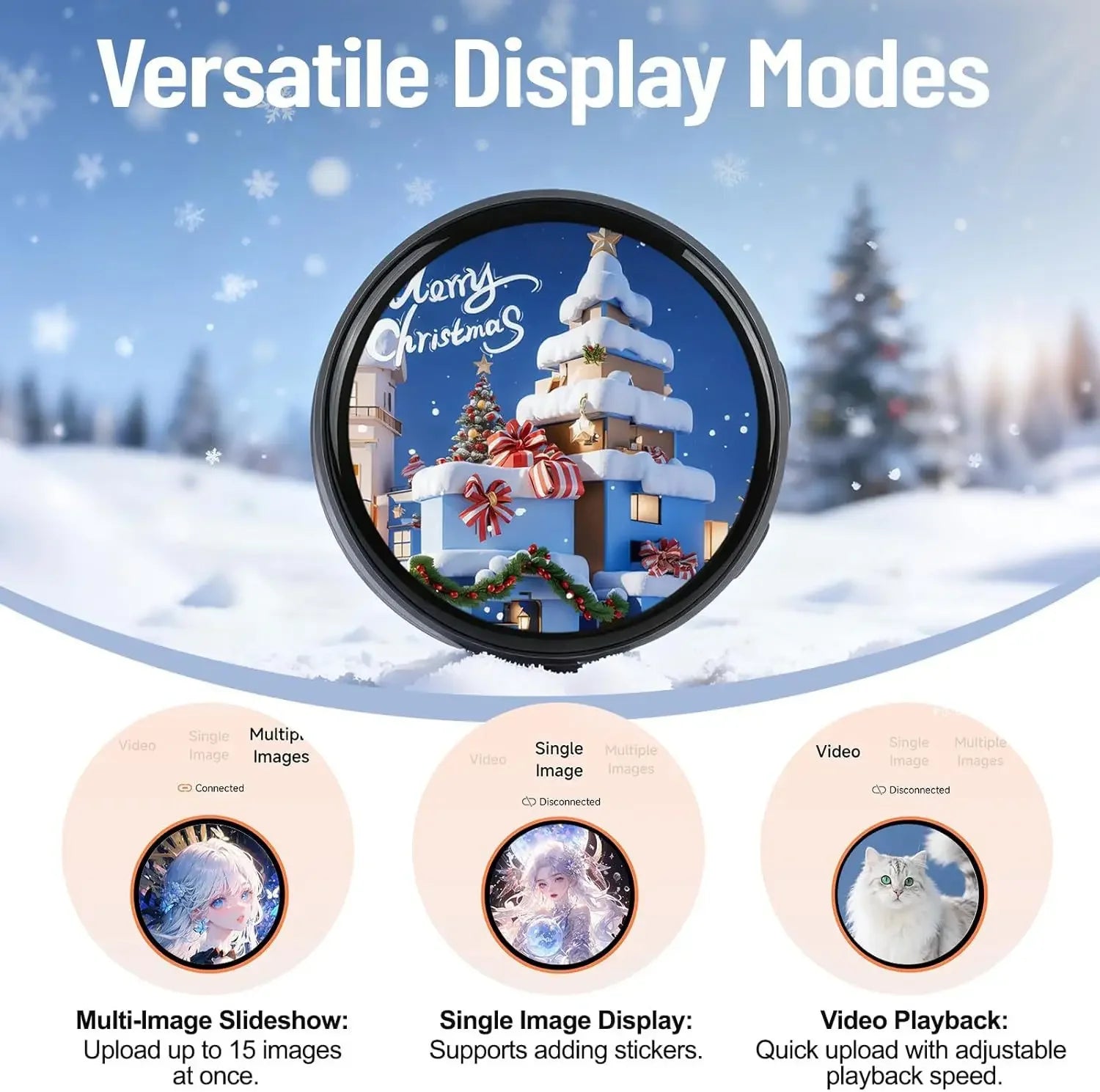 Cyber Badge — 1.7" HD Touch Screen LED Display Pin with Video & Bluetooth