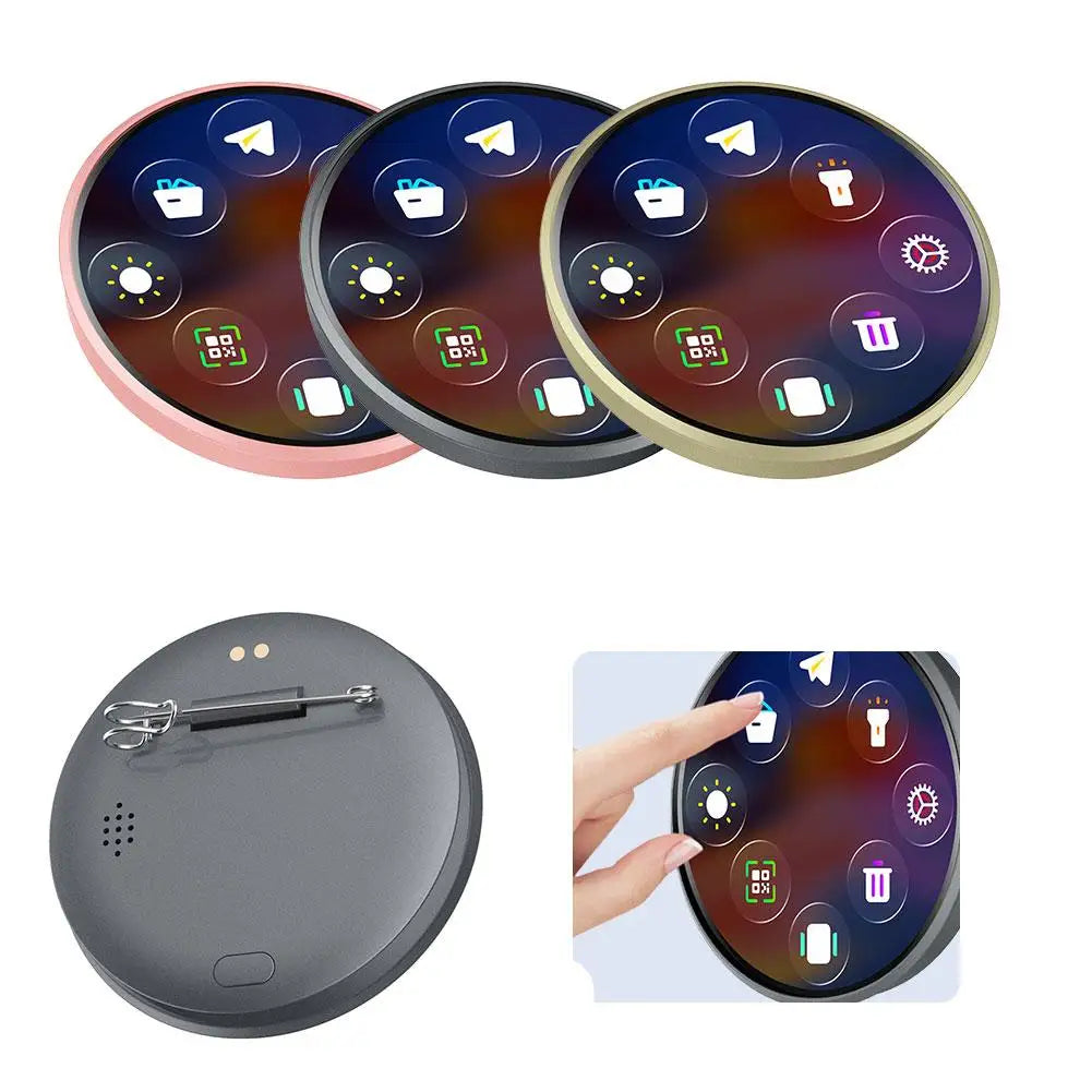 Anime Display Badge — 1.85" Circular HD Pin with Bluetooth 5.4